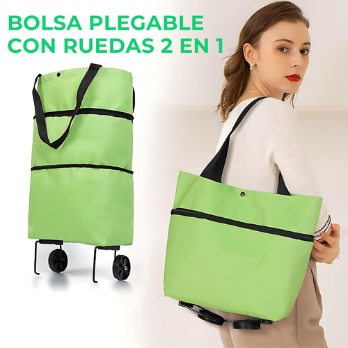 BOLSA PLEGABLE CON RUEDAS | 2 EN 1